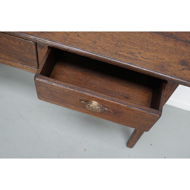 Vintage French Rustic Farmhouse Oak Side Table, 1950s For Sale - Image 11 of 16
