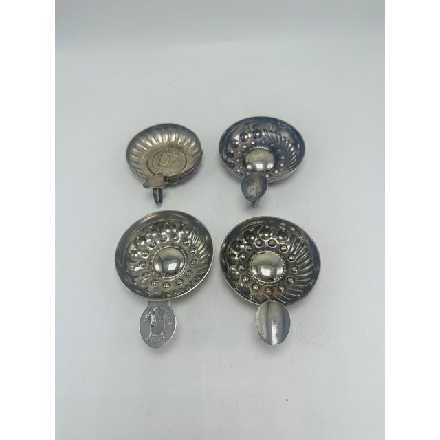 Silver Set of Four French Tastevins For Sale - Image 8 of 11
