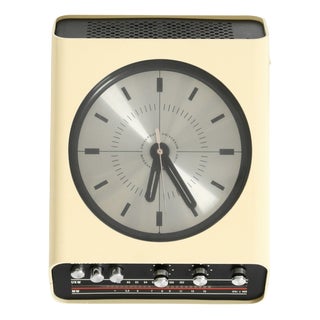 Universum Wall Clock with Radio by Adriano Rampoldi for Quelle Versand, 1970s For Sale