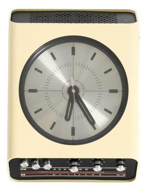 Universum Wall Clock with Radio by Adriano Rampoldi for Quelle Versand, 1970s