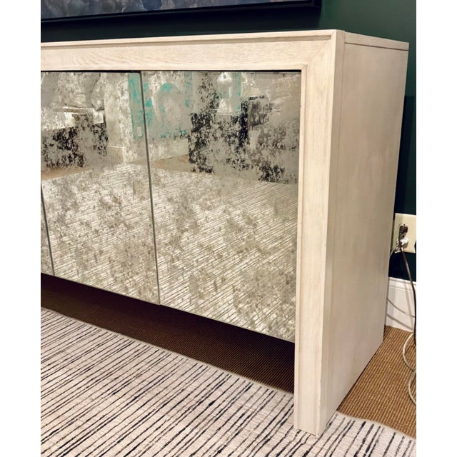 Modern Century Furniture Modern Antique Mirror Wythe Six Door Credenza For Sale - Image 3 of 6