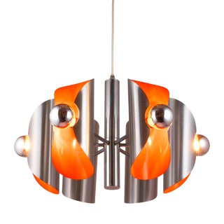 Space Age Pendant Lamp with Aluminum Tubes from Raak Amsterdam, 1970s For Sale
