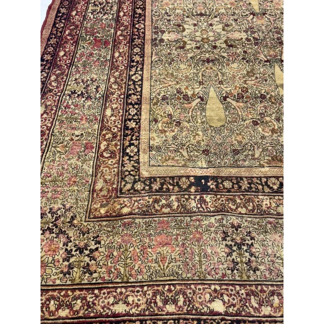 Antique Beige Persian Kerman Rug D14601, Country of Origin / Rug Type: Persian Rugs, Circa Date: 1880 – The captivating,...