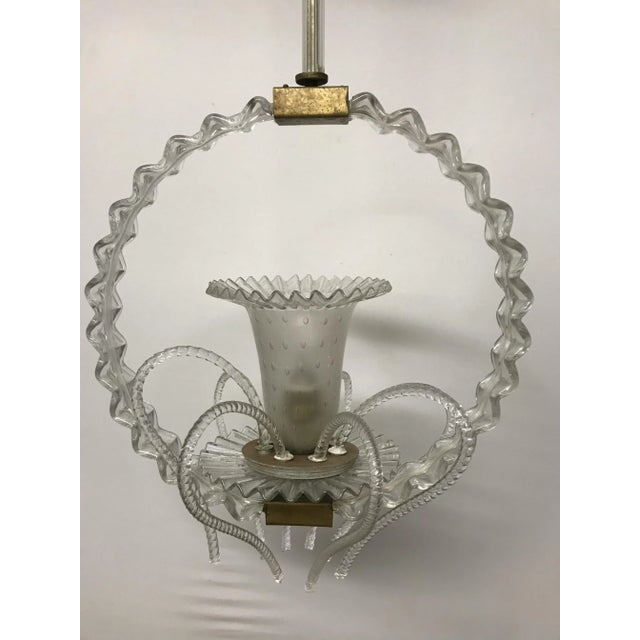 Antique Murano Pendant Light by Barovier & Toso For Sale - Image 3 of 10