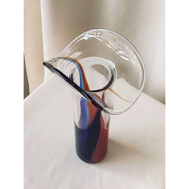 Vintage Gradient Glass Vase For Sale - Image 9 of 12