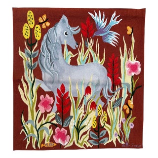 Modern French Aubusson Tapestry by Michèle Ray Vif Dargent, 1950s For Sale