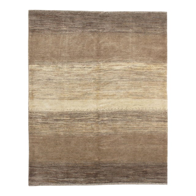 1980s Hand-Knotted Persian Lori Gabbeh Rug 5'2" X 6'5" For Sale