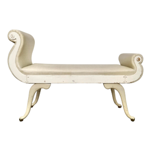 1930’s Hollywood Regency Irving Chase Curled Scroll Bench