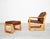 Beautiful easy chair from Denmark by Silkeborg. The frame is made of solid pine. The wood displays a spectacular grain....