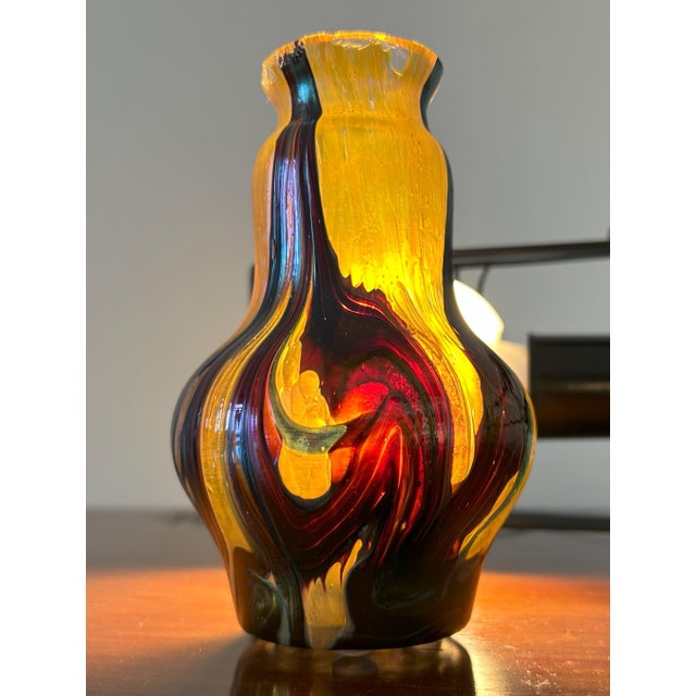 Glass Art Nouveau Iridescent Glass Vase, Central European, 1890s For Sale - Image 7 of 18