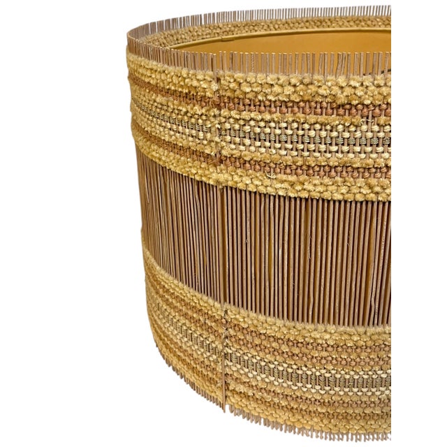 Mid 20th Century Pair Maria Kipp Woven Wood and Fiber Lampshades For Sale - Image 10 of 11