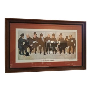 Vintage " Nine Pints of the Law" Police Federation of London Framed Signed Dated Print For Sale