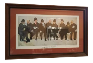 Vintage " Nine Pints of the Law" Police Federation of London Framed Signed Dated Print