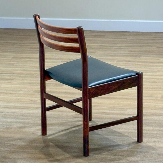 Mid-Century Walnut Dining Table and Chairs, Denmark, Set of 5 For Sale - Image 10 of 12