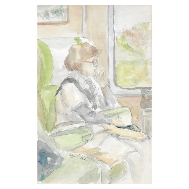 Myriam Cahn European Train Travelers Painting For Sale