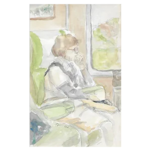 Myriam Cahn European Train Travelers Painting