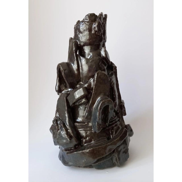 2020s Tower of Babel No. 7 — Modernist Sculptural Glazed Ceramic Vase by Diane Grant For Sale - Image 5 of 9