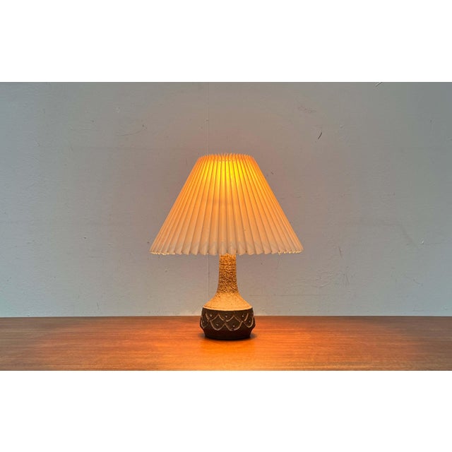 Brown Mid-Century Modern Danish Studio Pottery Table Lamp from Lovemose, 1960s For Sale - Image 8 of 18