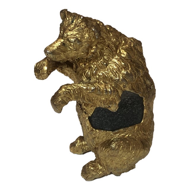 Gabriella Crespi, Bear Figure, 1974, Bronze and Murano Glass For Sale