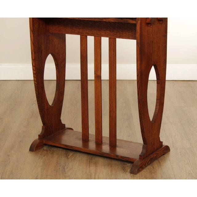 Arts & Crafts Antique Oak Drop Front Desk For Sale - Image 9 of 13