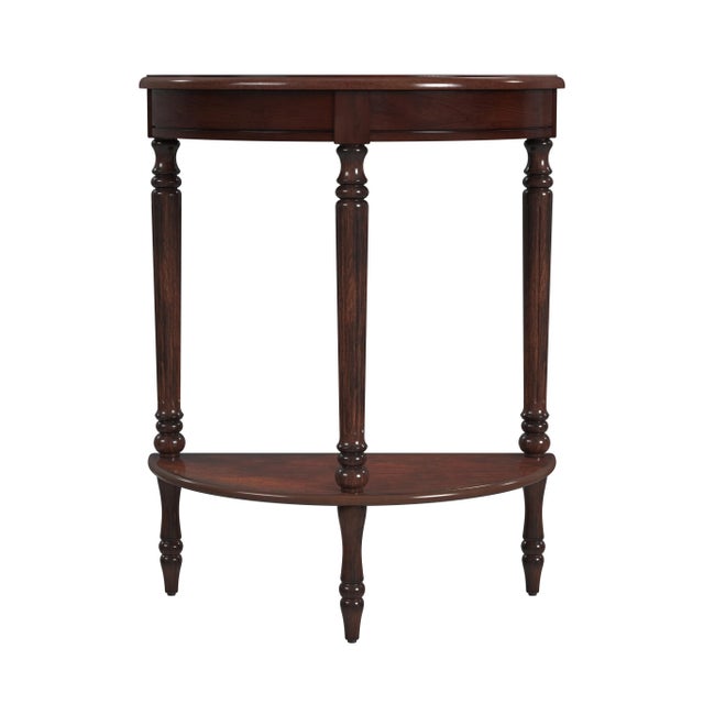 Traditional Bellini Demilune Console Table, Medium Brown For Sale - Image 3 of 7
