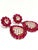 Baroque Natural Ruby & White Sapphire "Bochic" Earrings Set In 18K Gold & Silver For Sale - Image 3 of 7
