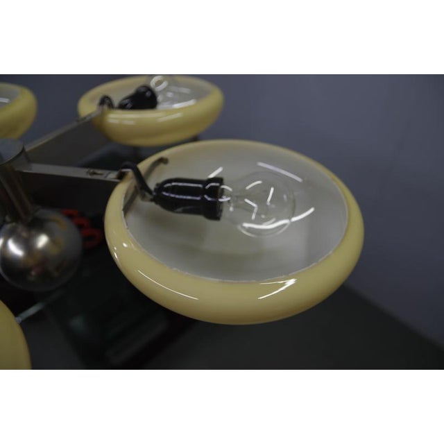 Art Deco Functionalist Nickel-Plated Chandelier, 1930s For Sale - Image 18 of 18