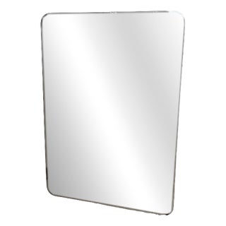 Mirror in Turin Finely Ground Grooves Wooden Structure from Cristal Art, 1970s For Sale