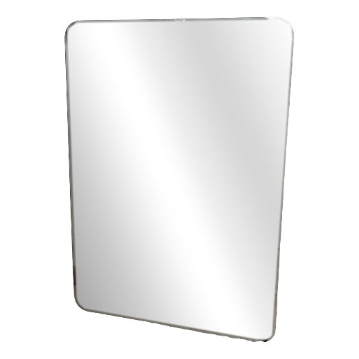 Mirror in Turin Finely Ground Grooves Wooden Structure from Cristal Art, 1970s For Sale