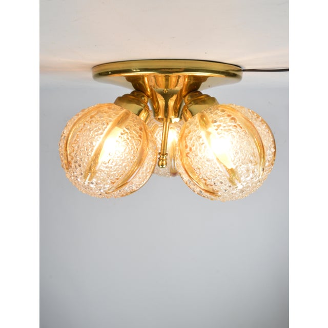 Gold Vintage Ceiling Lamp, 1970s For Sale - Image 8 of 12
