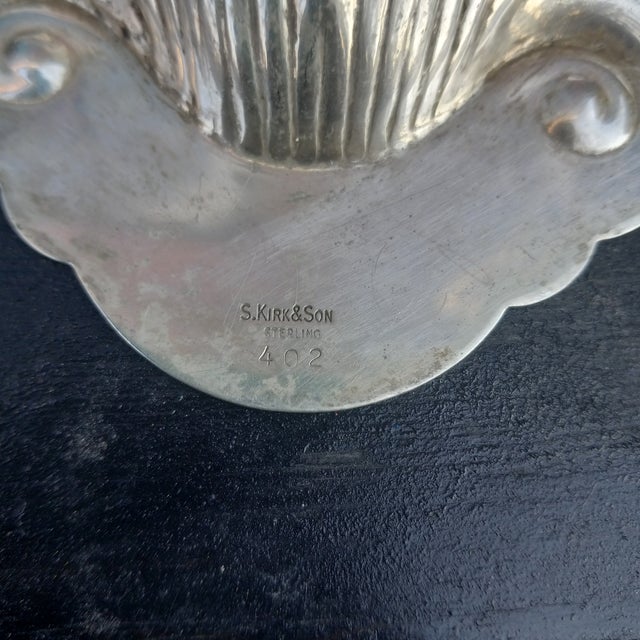 1890s S. Kirk & Sons Sterling Silver Clamshell Shape Bon Bon / Trinket Tray For Sale - Image 10 of 10