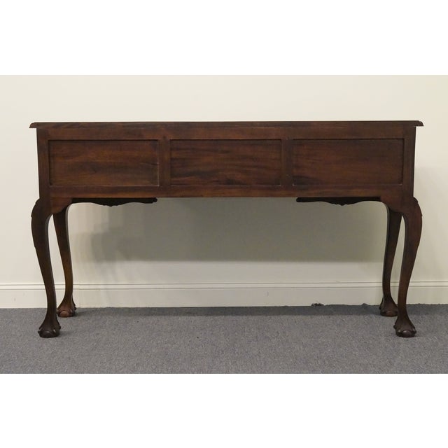 Brown Vintage Antique Solid Mahogany Traditional Chippendale Style Ball & Claw 67" Sideboard Buffet For Sale - Image 8 of 12