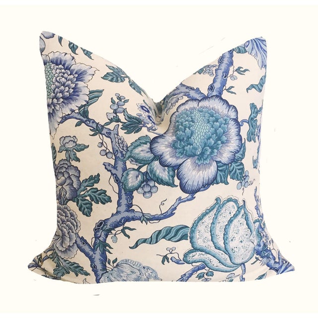 Blue Jacobean Print Pillows a Pair Chairish