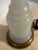Mid-Century Modern Vintage Frederick Cooper French Opaline Glass Column Table Lamp With Brass Base For Sale - Image 3 of 10