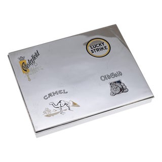20th Century American Silver & Enamel Cigarette Box from Cartier For Sale