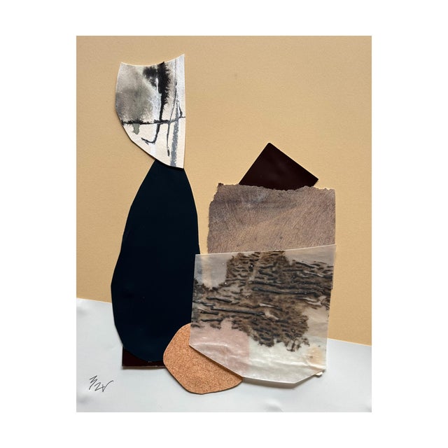 "Vessel 1" Original Mixed-Media Framed Collage on Paper by Zac Woodiel For Sale - Image 4 of 12