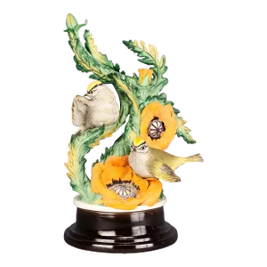 Mid 20th Century Rare Vintage Boehm Fine Porcelain Sculpture Golden-Crowned Kinglets #419