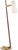 Modern AERIN by Visual Comfort Signature Katia Floor Lamp in Mahogany and Hand-Rubbed Antique Brass with Linen Shade For Sale - Image 3 of 3