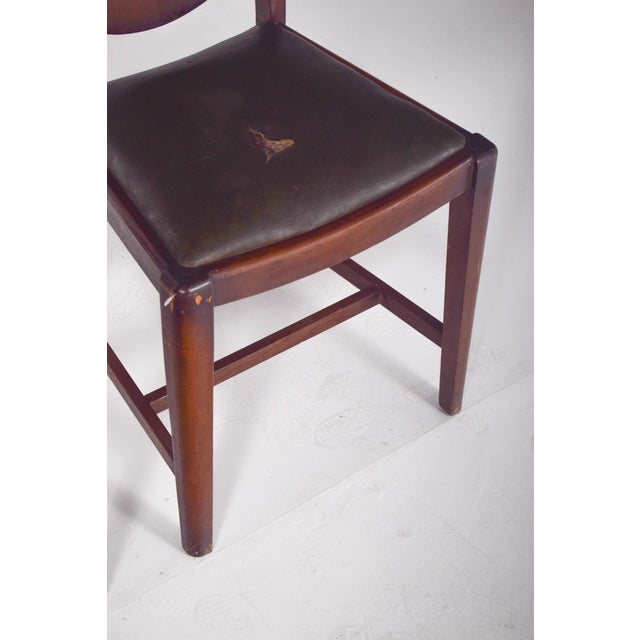 Chairs with Synthetic Leather, 1920s, Set of 2 For Sale - Image 4 of 8