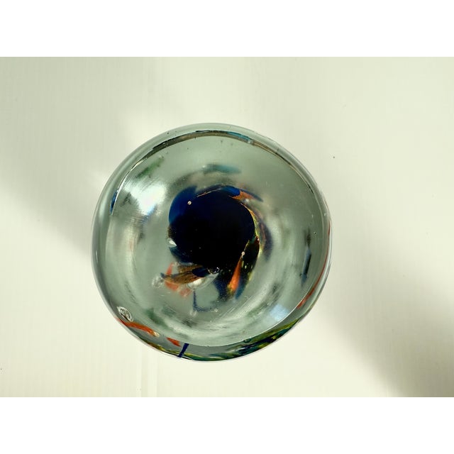 Vintage Murano Style Glass Fish Bowl Paper Weight For Sale In Pittsburgh - Image 6 of 8