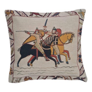 Bayeux Tapestry Cushion With Feather Filler - 46x46cm (18"x18") For Sale
