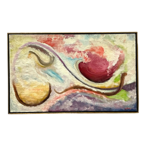 Vintage Boho Original Abstract Oil on Canvas