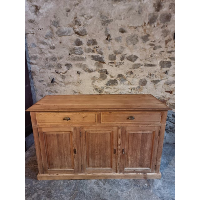 Wood Antique French Pine Buffet, 1920s For Sale - Image 7 of 18
