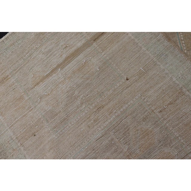 Vintage Turkish Oushak Runner in Soft Colors 3' X 12' For Sale - Image 10 of 10
