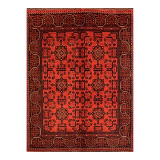Fine Quality Hand Knotted Afghan Khal Mohammadi Wool Area Rug 6.6 X 5.0 Ft For Sale