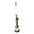 Mid 20th Century Brass Cherub Lamp With Cut‑Glass Diamond Base, 36″ Tall For Sale
