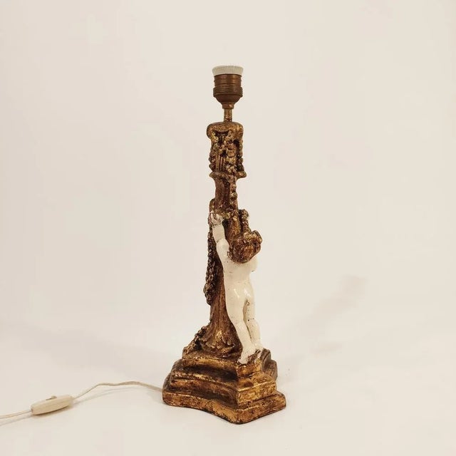 Mid-Century Modern Spanish Baroque Table Lamp, 1950s For Sale - Image 3 of 11