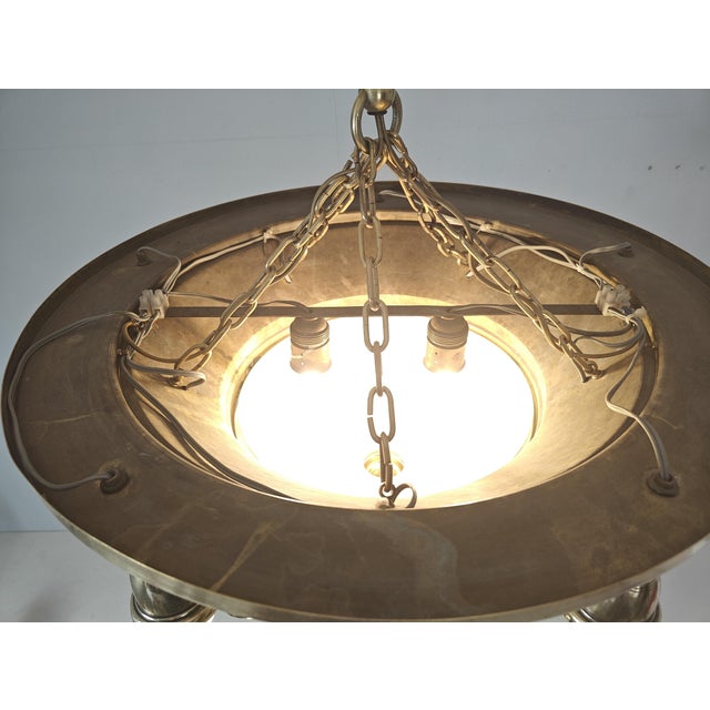 Art Nouveau Ceiling Lamp with Lion Heads, 1900s For Sale - Image 13 of 15