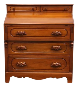 Davis Cabinet Co. Lillian Russell Solid Aged Walnut Traditional Victorian Inspired 35" Secretary Desk