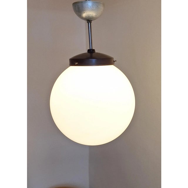 Brown Vintage German Art Deco Ceiling Lamp by Molitor, 1930s For Sale - Image 8 of 8